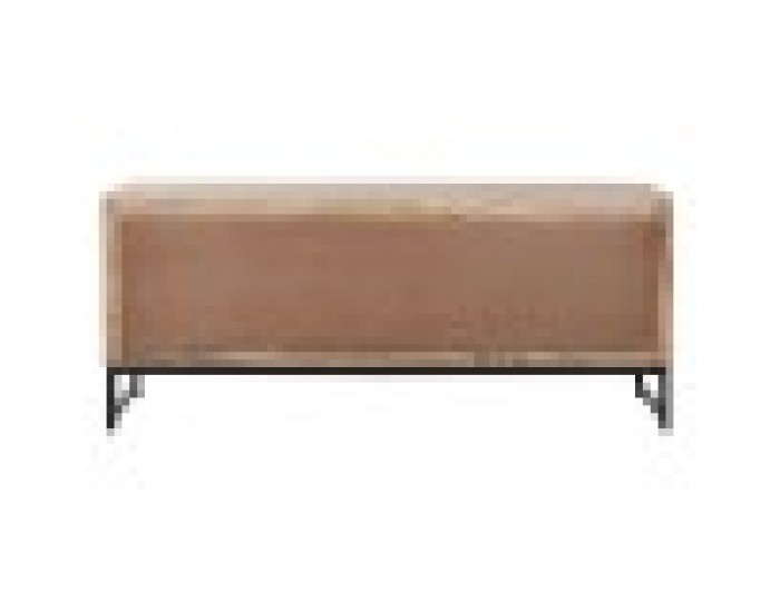 ТВ шкаф Home ESPRIT Кафяв Черен Сребрист Дърво манго Огледало 130 x 40 x 55,5 cm