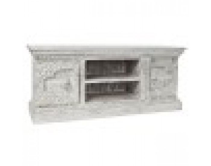 ТВ шкаф DKD Home Decor Бял Метал Дърво манго (160 x 40 x 65 cm)