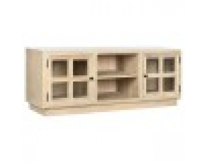 ТВ шкаф Home ESPRIT Естествен Кристал Дърво манго 135 x 35 x 52 cm