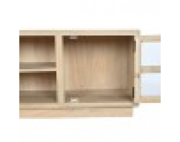 ТВ шкаф Home ESPRIT Естествен Кристал Дърво манго 135 x 35 x 52 cm