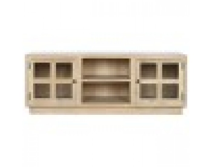 ТВ шкаф Home ESPRIT Естествен Кристал Дърво манго 135 x 35 x 52 cm