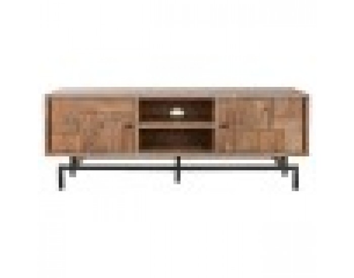 ТВ шкаф Home ESPRIT Кафяв Метал Aкациево дърво 148 x 45 x 55 cm