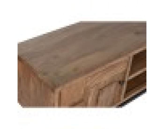 ТВ шкаф Home ESPRIT Кафяв Метал Aкациево дърво 148 x 45 x 55 cm