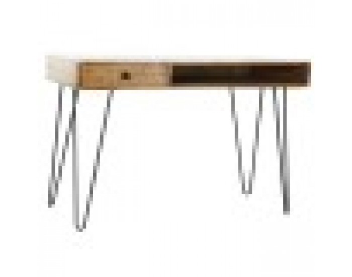 Бюро DKD Home Decor Естествен Черен Метал (115 x 55 x 76 cm)