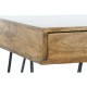 Бюро DKD Home Decor Естествен Черен Метал (115 x 55 x 76 cm)