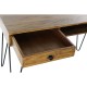 Бюро DKD Home Decor Естествен Черен Метал (115 x 55 x 76 cm)