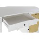 Бюро DKD Home Decor Ела Бял Pатан (140 x 50 x 76 cm)