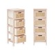 Скрин GiftDecor Rattan Естествен 27 x 73 x 25 cm 4 чекмеджета