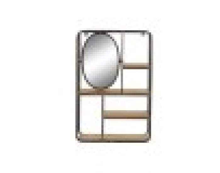 Лавица DKD Home Decor 39,5 x 13,5 x 60 cm Метал Дървен MDF