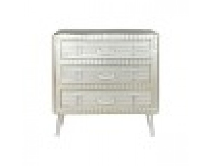 Скрин Home ESPRIT Сребрист Метал Дървен MDF Vintage 80 x 39 x 82 cm
