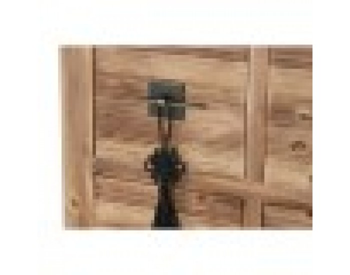 Скрин Home ESPRIT Черен Естествен Ела Дървен MDF Ориенталски 63 x 27 x 101 cm