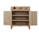 Скрин Home ESPRIT Черен Естествен Ела Дървен MDF Ориенталски 63 x 27 x 101 cm