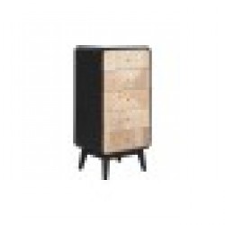 Скрин DKD Home Decor 48,3 x 35 x 100 cm Черен Дървен - Comode