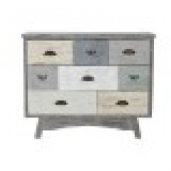 Скрин Home ESPRIT Сив Многоцветен Cottage 100 x 40 x 80 cm - Home esprit