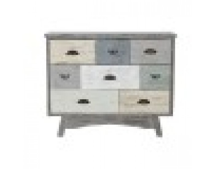 Скрин Home ESPRIT Сив Многоцветен Cottage 100 x 40 x 80 cm