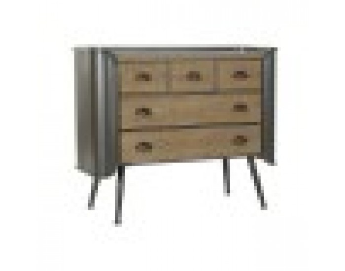 Скрин DKD Home Decor Сив Естествен Метал Ела Loft 97 x 37 x 79 cm