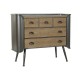 Скрин DKD Home Decor Сив Естествен Метал Ела Loft 97 x 37 x 79 cm