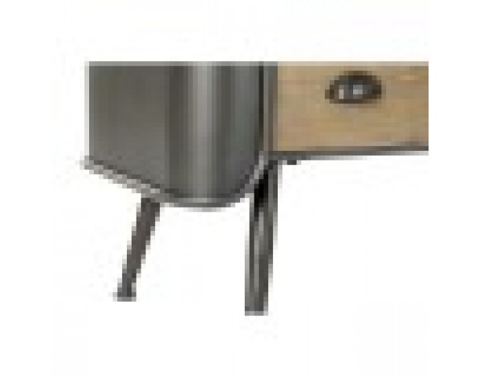 Скрин DKD Home Decor Сив Естествен Метал Ела Loft 97 x 37 x 79 cm