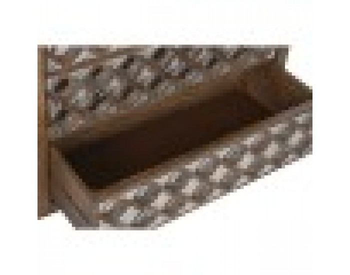 Скрин Home ESPRIT Кафяв Черен Сребрист Дърво манго Огледало Индианец 80 x 38 x 80 cm