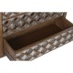 Скрин Home ESPRIT Кафяв Черен Сребрист Дърво манго Огледало Индианец 80 x 38 x 80 cm