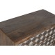 Скрин Home ESPRIT Кафяв Черен Сребрист Дърво манго Огледало Индианец 80 x 38 x 80 cm