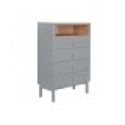 Скрин Home ESPRIT Син Сив полипропилен Дървен MDF 80 x 40 x 117 cm - Home esprit