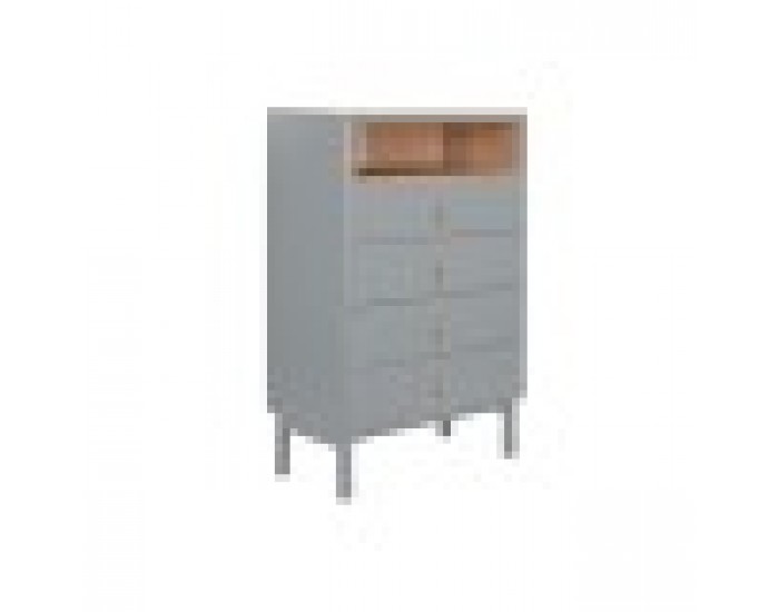 Скрин Home ESPRIT Син Сив полипропилен Дървен MDF 80 x 40 x 117 cm