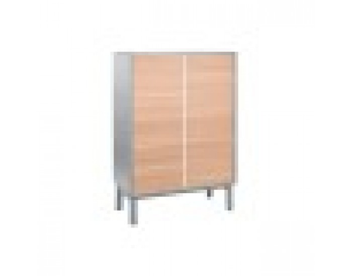 Скрин Home ESPRIT Син Сив полипропилен Дървен MDF 80 x 40 x 117 cm
