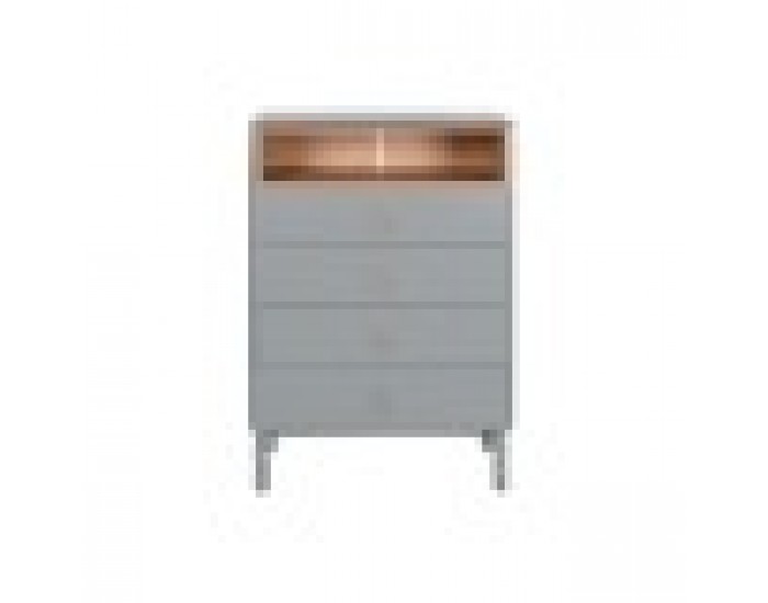 Скрин Home ESPRIT Син Сив полипропилен Дървен MDF 80 x 40 x 117 cm