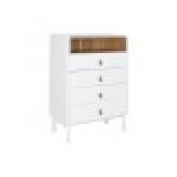 Скрин Home ESPRIT Бял Естествен полипропилен Дървен MDF 80 x 40 x 117 cm - Home esprit