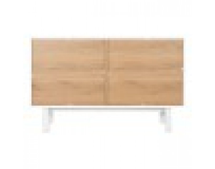 Скрин Home ESPRIT Бял Естествен полипропилен Дървен MDF 120 x 40 x 75 cm