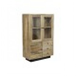 Витрина DKD Home Decor 90 x 40 x 190 cm Кристал Дърво манго - Comode