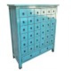 Скрин DKD Home Decor Син Ориенталски Бряст (102 x 42 x 120 cm) - Comode