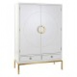 Шкаф DKD Home Decor Бял Златен Метал Топола 120 x 50 x 175 cm - Dkd home decor