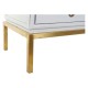 Шкаф DKD Home Decor Бял Златен Метал Топола 120 x 50 x 175 cm
