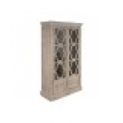 Витрина Home ESPRIT Бял Дърво манго 120 X 50 X 210 cm - Home esprit