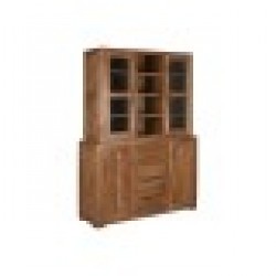 Витрина Home ESPRIT Кафяв Кристал Aкациево дърво 140 x 45 x 180 cm - Home esprit