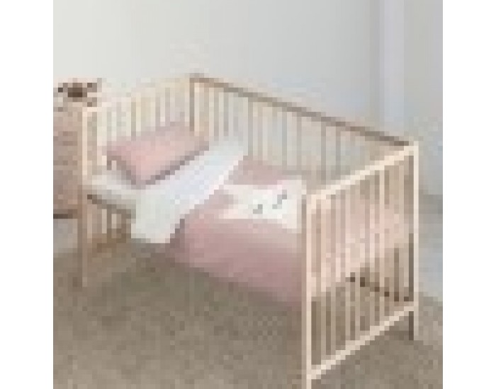 Комплект покривка за завивка Kids&Cotton Nadir Розов 100 x 120 cm