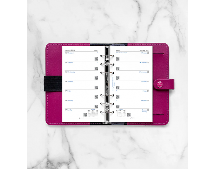 Filofax Пълнител за органайзер Classic, Personal, за 2025 година, 1 седмица на страница