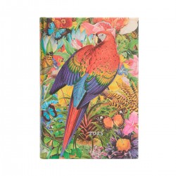 Paperblanks Планер Tropical Garden, Mini, 1 ден на страница, твърда корица, 208 листа, за 2025 година - Papetărie