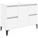 Sonata H Комплект мебели за баня от 3 части, бял, инженерно дърво