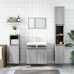 Sonata H Комплект шкафове за баня от 3 части инженерно дърво Сив сонома - Seturi