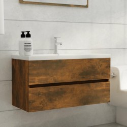 Sonata H Шкаф за мивка, опушен дъб, 90x38,5x45 см, инженерно дърво - Seturi