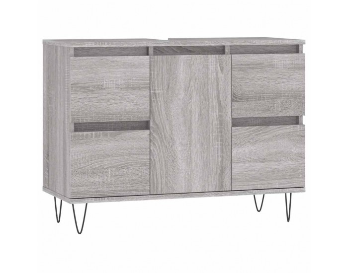 Sonata H Шкаф за баня, сив сонома, 80x33x60 см, инженерно дърво