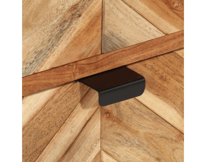 Sonata H Шкаф за баня 40x30x100 см масивно акациево дърво и желязо