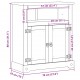 Sonata H Шкаф за баня Corona 70x33x80 см бор масив
