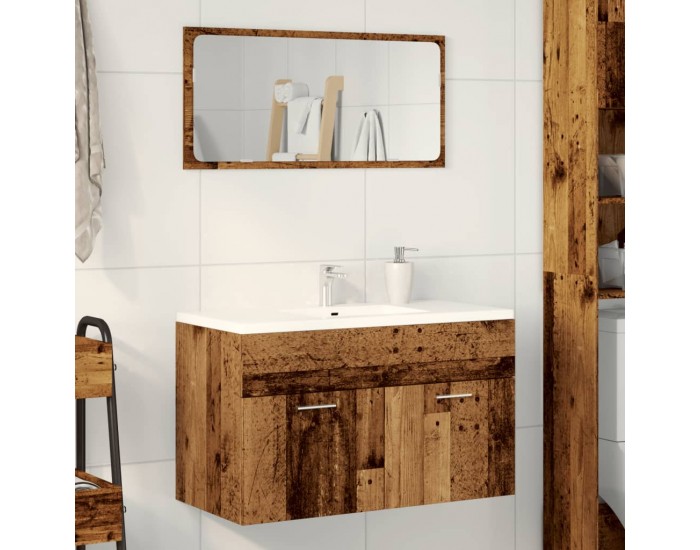 Sonata H Шкаф за мивка за баня старо дърво 90x38,5x46 см инженерно дърво