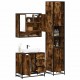 Sonata Set mobilier de baie, 3 piese, stejar fumuriu, lemn prelucrat