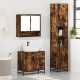 Sonata Set mobilier de baie, 3 piese, stejar fumuriu, lemn prelucrat