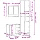 Sonata Set mobilier de baie, 3 piese, stejar fumuriu, lemn prelucrat